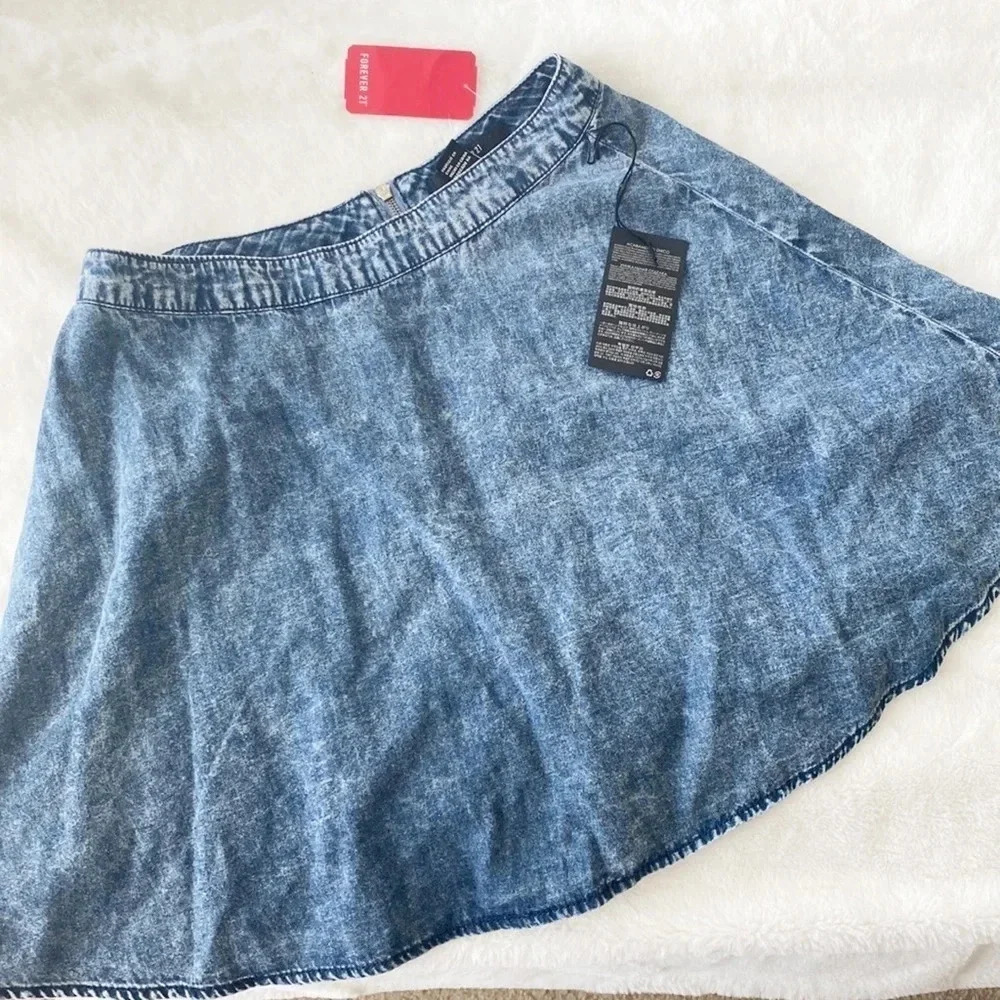 Forever 21 Blue Denim Skirt